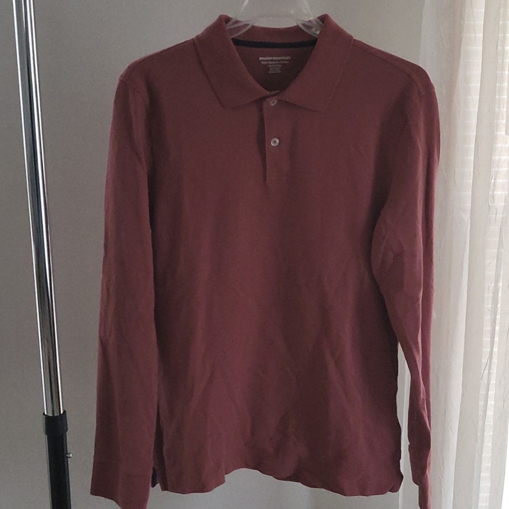 Amazon Essentials Men's Slim-fit Long-Sleeve Pique Polo